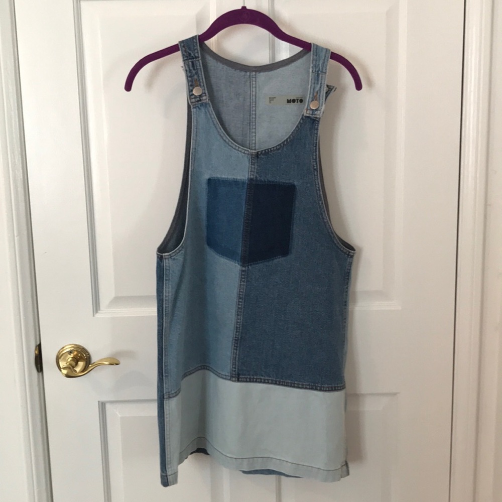 TopShop denim overall dress